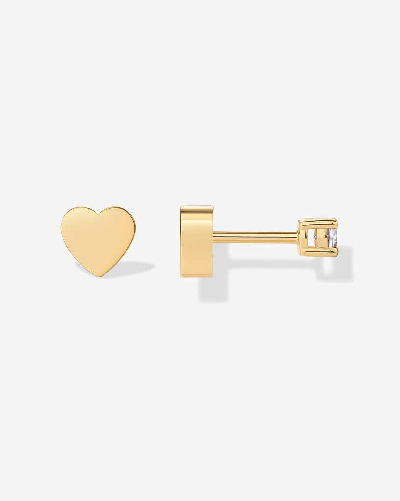Two-Way Heart Studs #Variant_Yellow Gold  