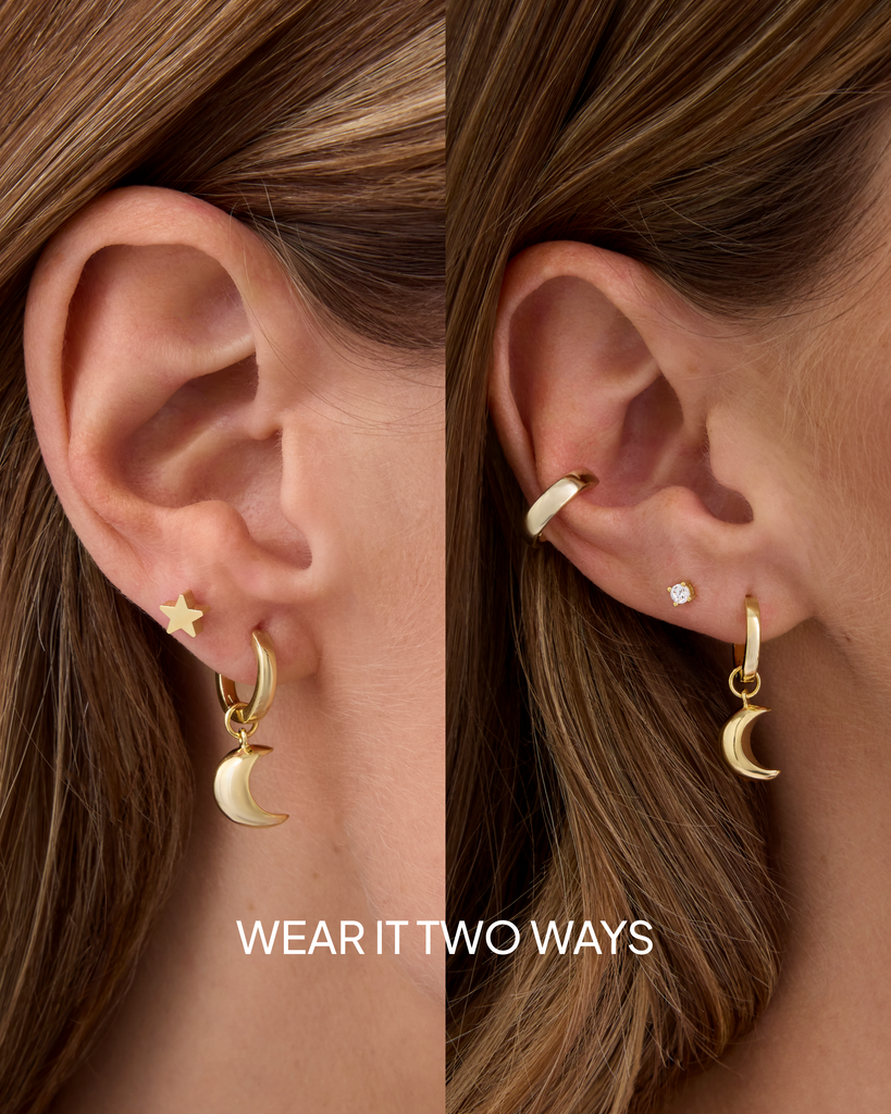 Two-Way Star Studs #Variant_White Gold  
