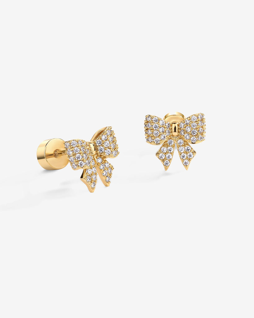 Coquette Bow Studs #Variant_Yellow Gold  