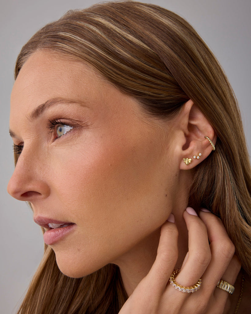 Buzz Studs #Variant_White Gold  