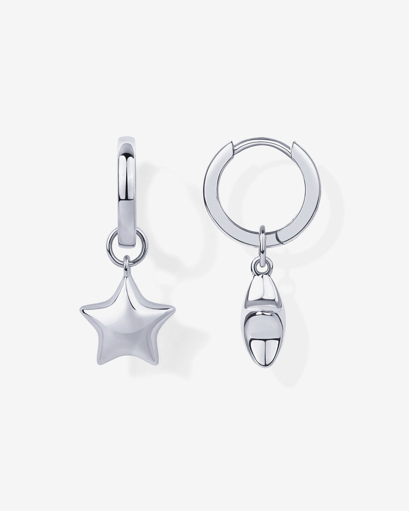 Starstruck Dangle Huggies #Variant_White Gold  