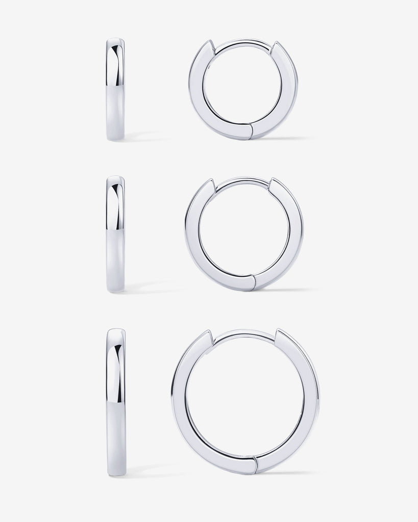 Huggie Hoop Pack #Variant_White Gold  