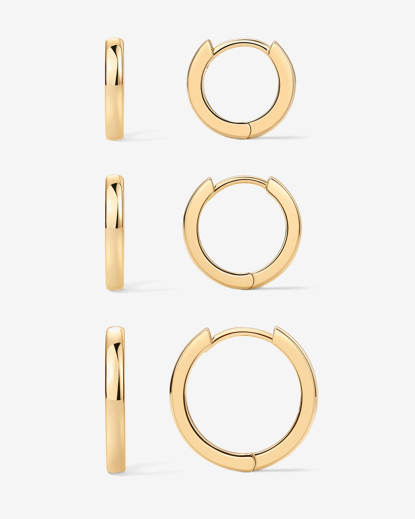 Huggie Hoop Pack #Variant_Yellow Gold  