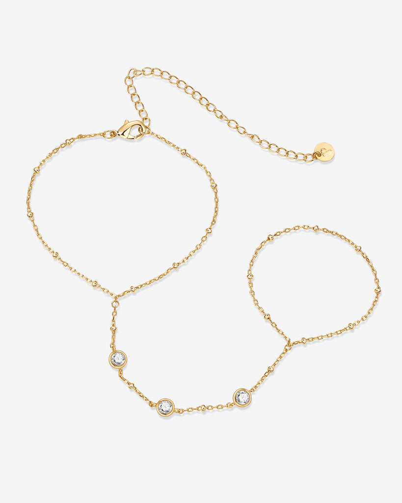 Glitter Wave Hand Chain #Variant_Yellow Gold  
