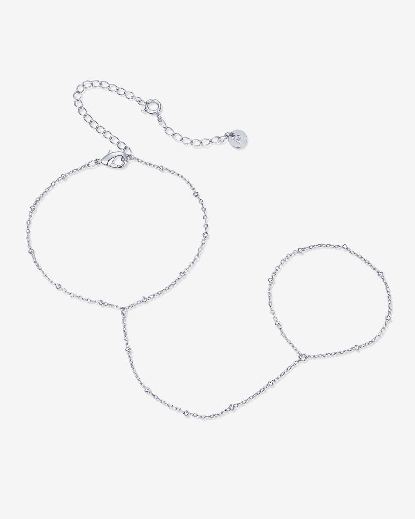 Stay Gold Beaded Hand Chain #Variant_White Gold  