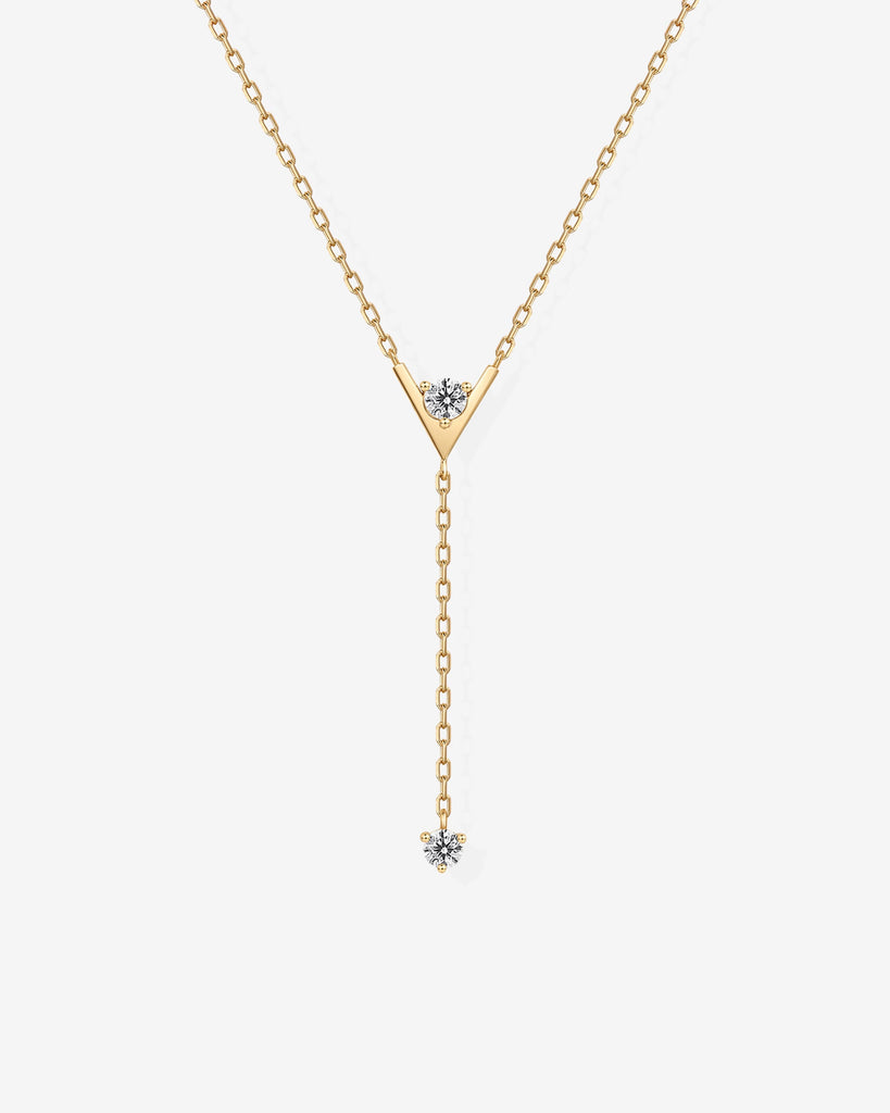 Mini Drop Lariat Necklace #Variant_Yellow Gold  