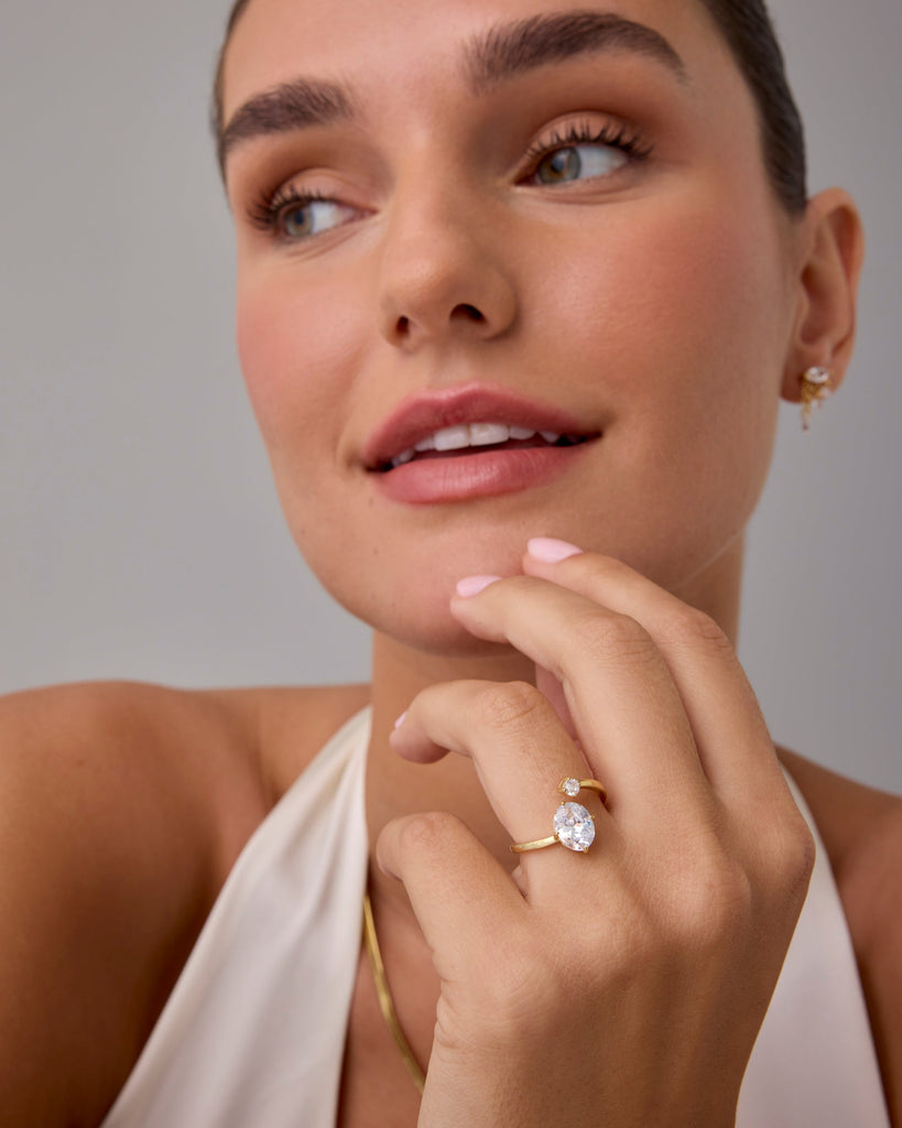 Toi Et Moi Oval Ring #Variant_White Gold  
