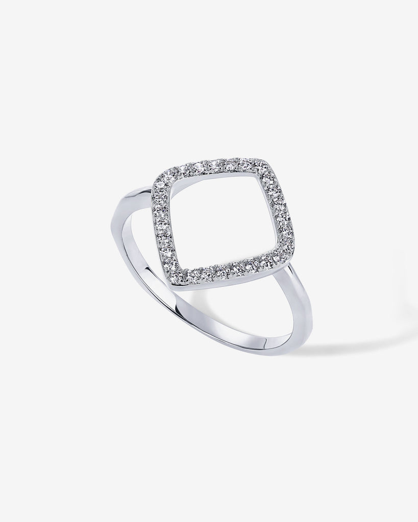 Geo Diamond Ring #Variant_White Gold  