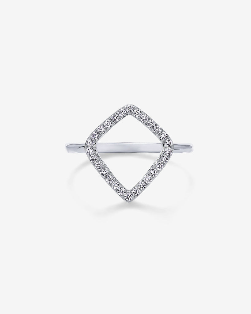 Geo Diamond Ring #Variant_White Gold  