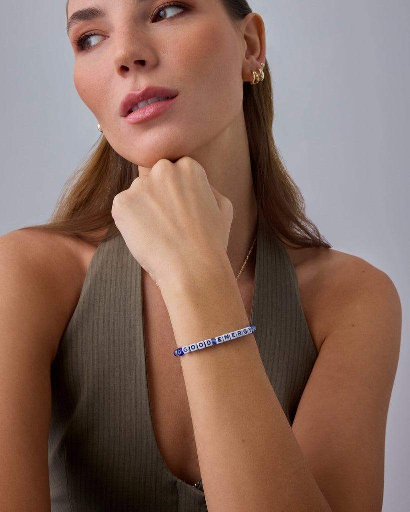 Era Beaded Bracelets #Variant_White Gold/Good Energy  