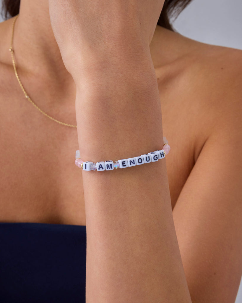 Era Beaded Bracelets #Variant_White Gold/I Am Enough  