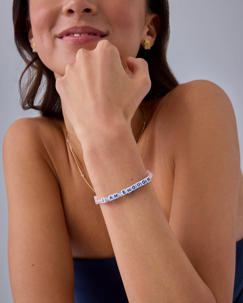 Era Beaded Bracelets #Variant_White Gold/I Am Enough  