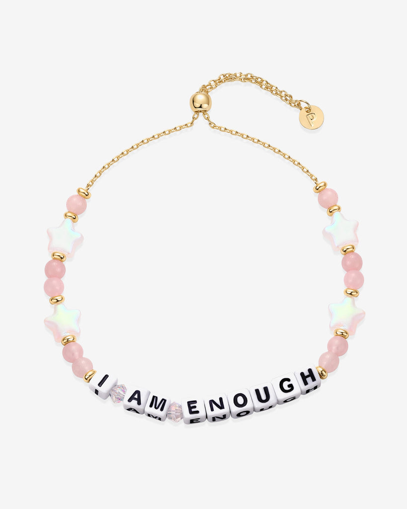 Era Beaded Bracelets #Variant_Yellow Gold/I Am Enough  