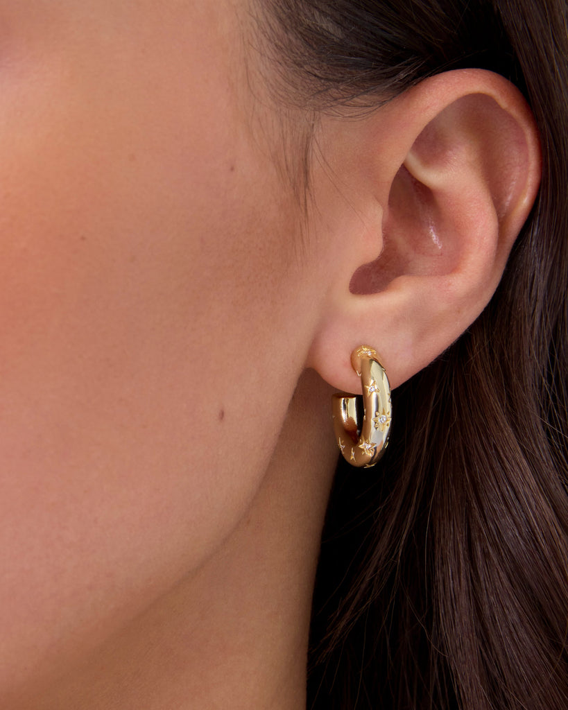 Starburst Hoop Earrings #Variant_Yellow Gold/20 Millimeters  