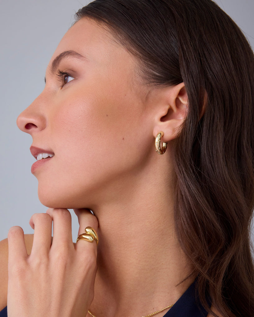 Starburst Hoop Earrings #Variant_White Gold/20 Millimeters  