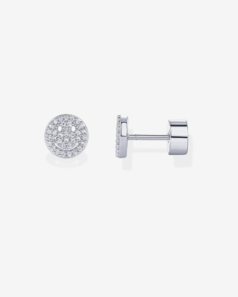 Smiley Studs #Variant_White Gold  