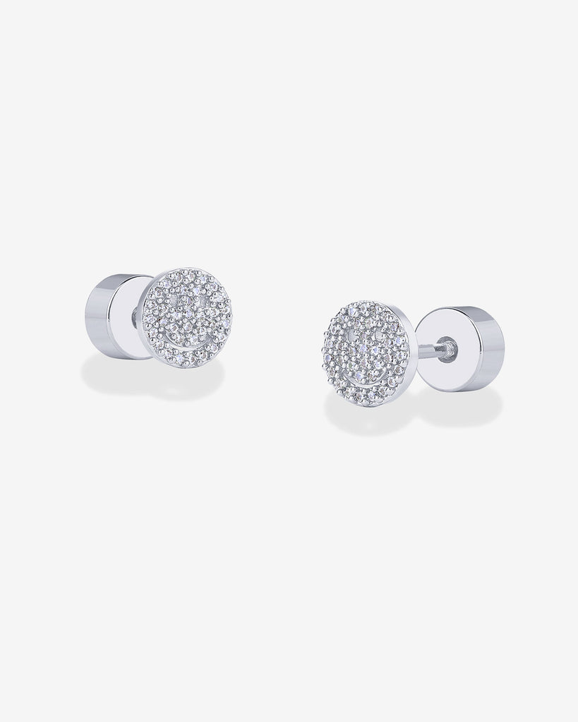 Smiley Studs #Variant_White Gold  