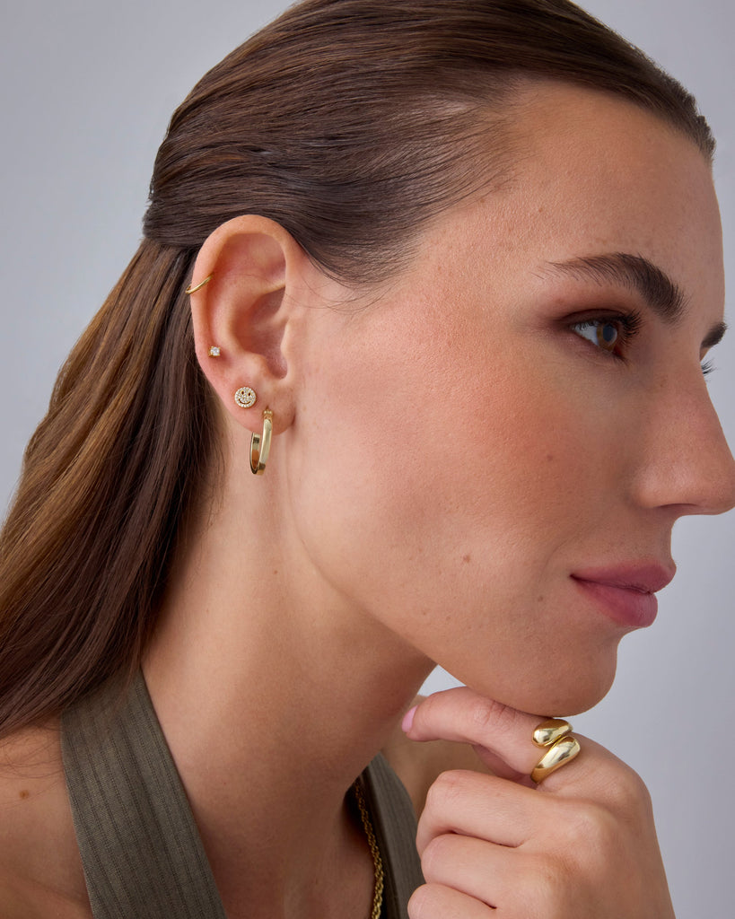 Smiley Studs #Variant_Yellow Gold  
