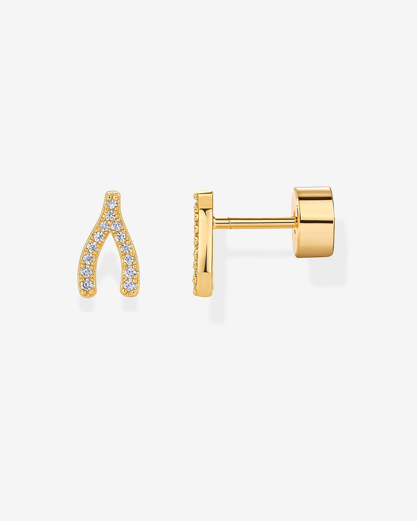 Wishbone Studs #Variant_Yellow Gold  
