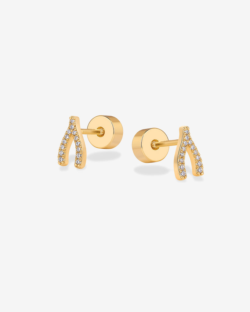 Wishbone Studs #Variant_Yellow Gold  