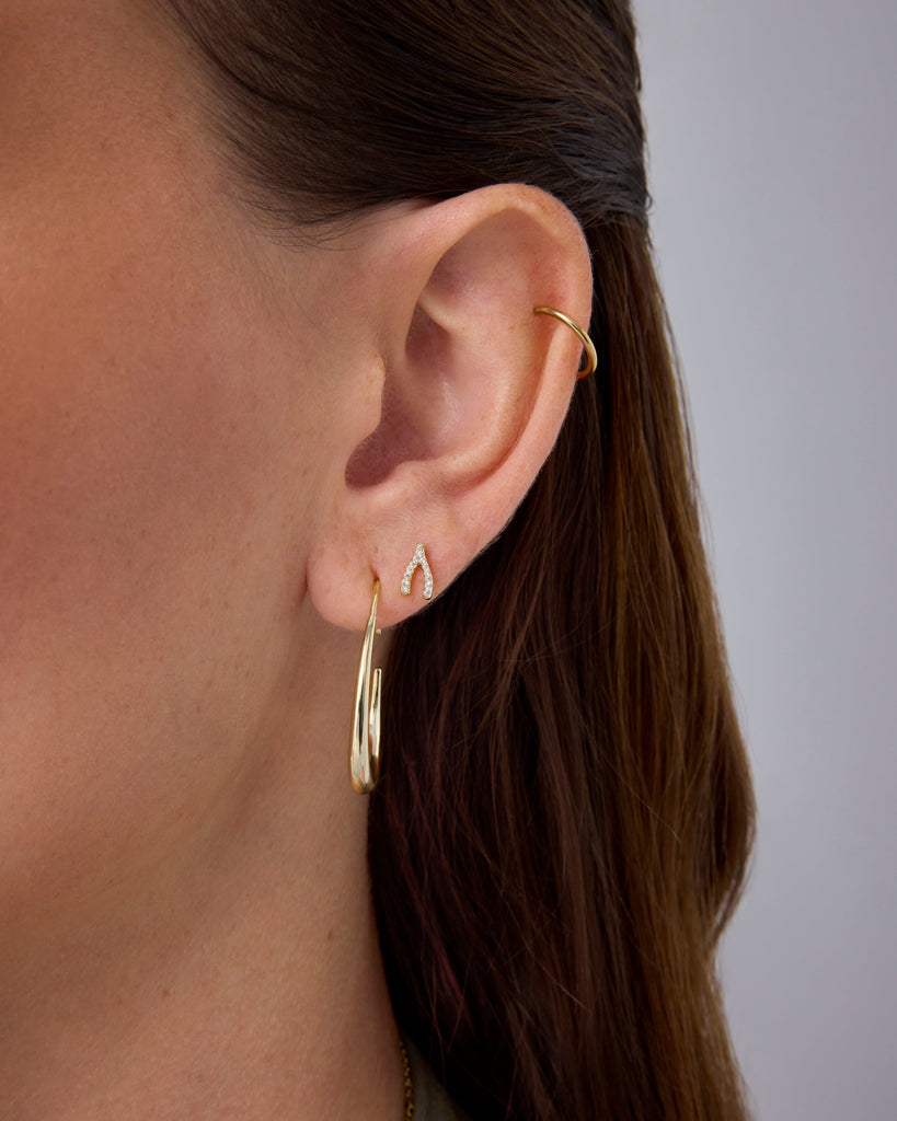 Wishbone Studs #Variant_White Gold  