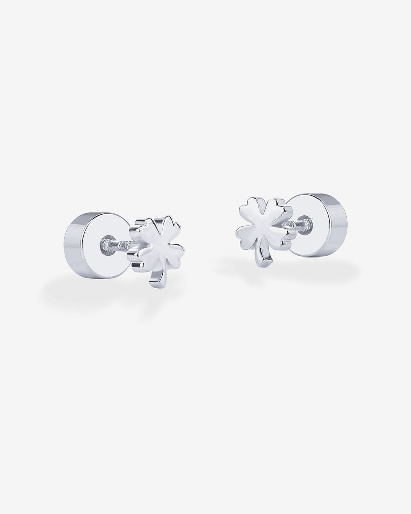 Clover Studs #Variant_White Gold  