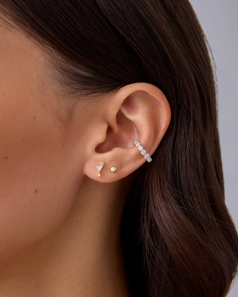 Martini Studs #Variant_White Gold  