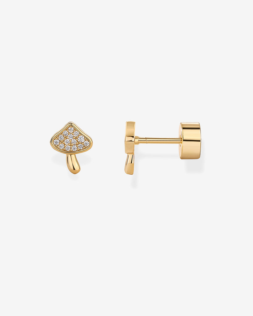 Shroom Studs #Variant_Yellow Gold  