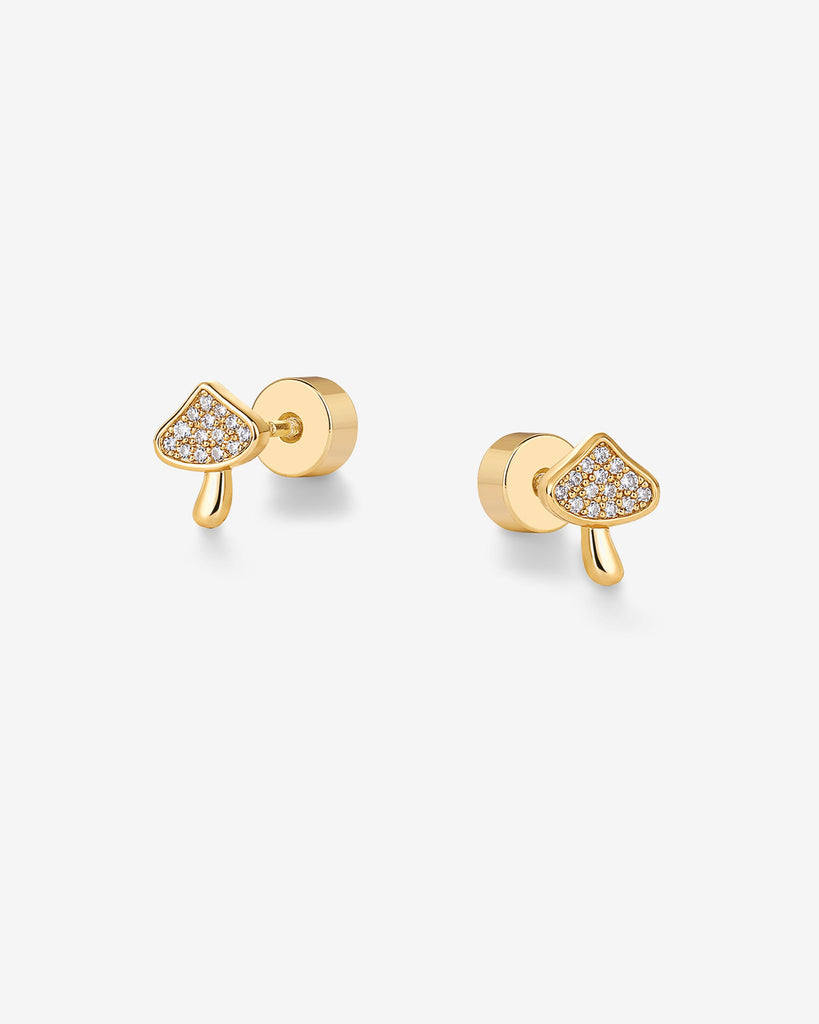 Shroom Studs #Variant_Yellow Gold  