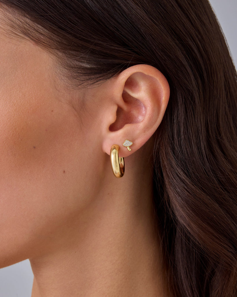 Shroom Studs #Variant_White Gold  