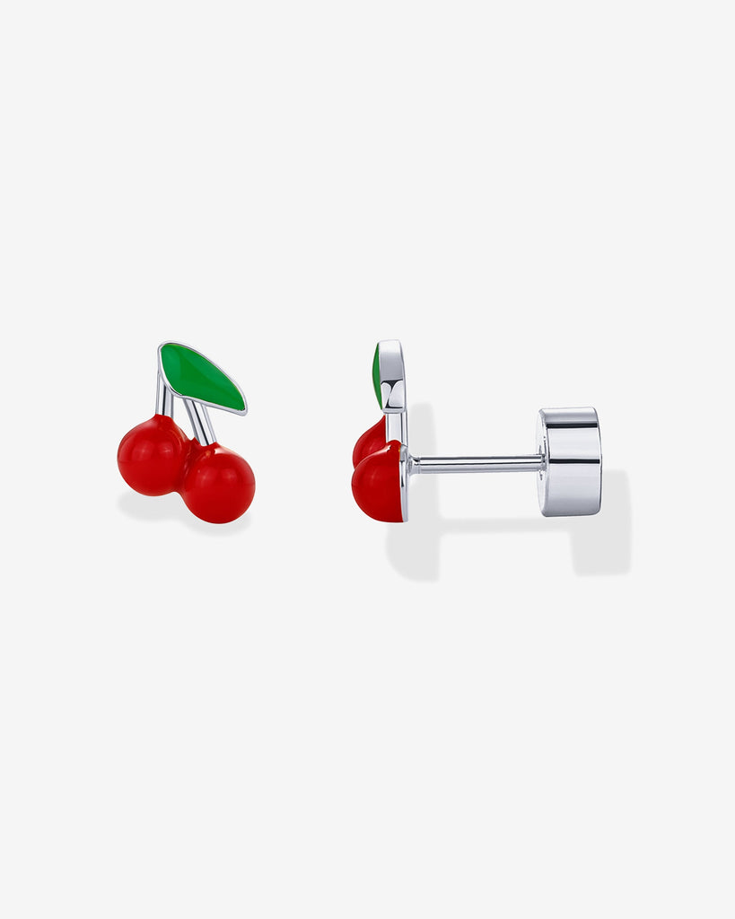 Cherry Studs #Variant_White Gold  