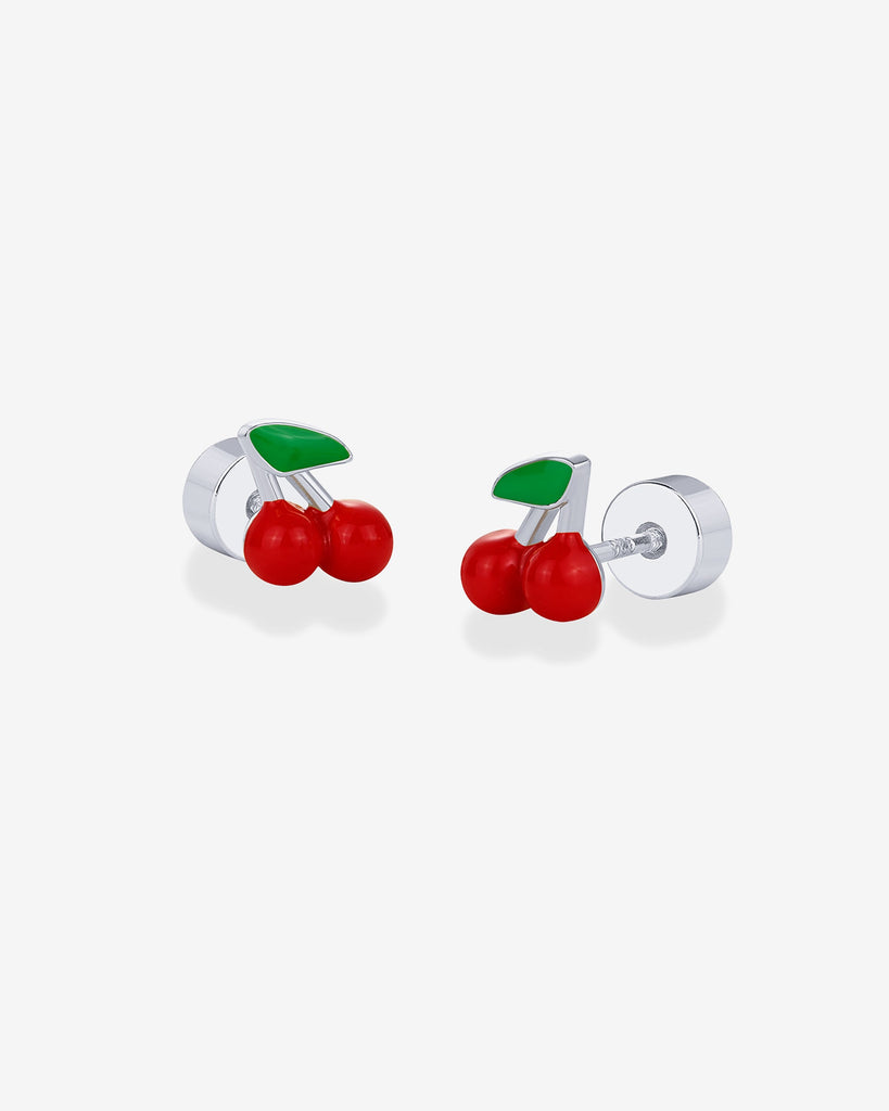 Cherry Studs #Variant_White Gold  