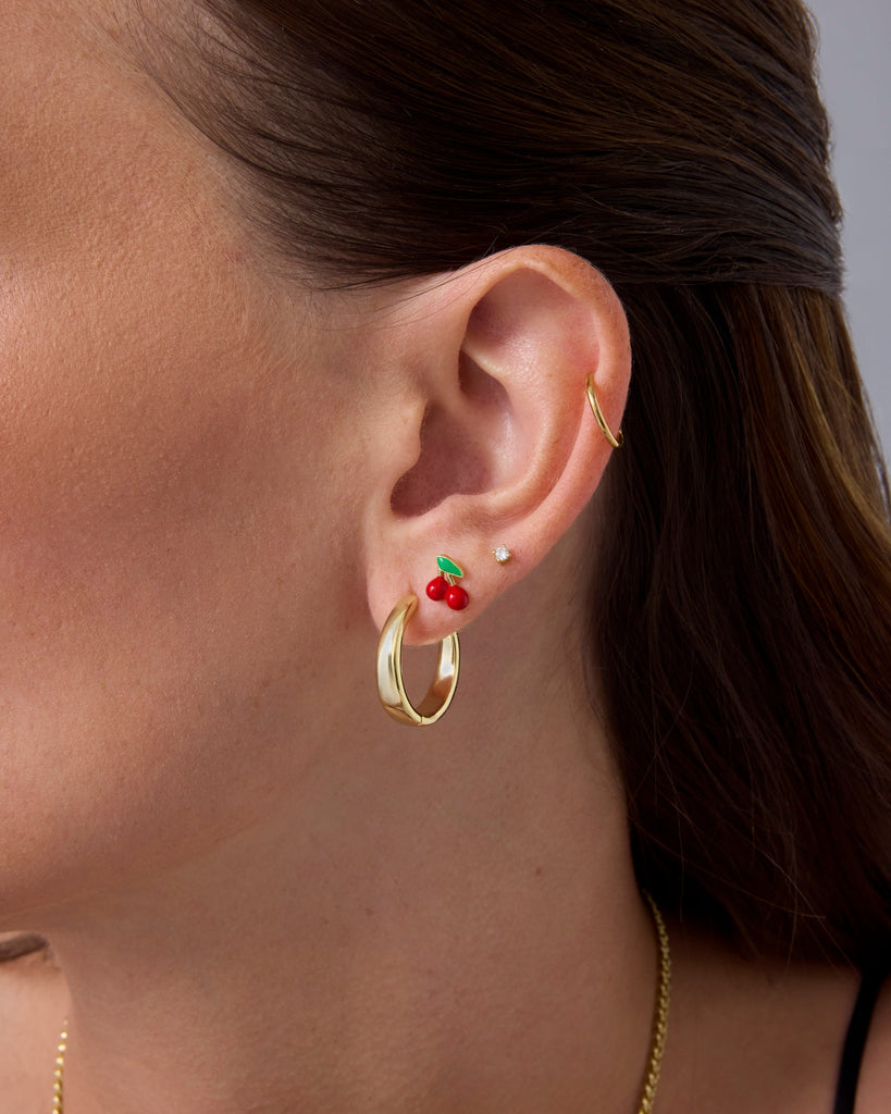 Cherry Studs #Variant_White Gold  