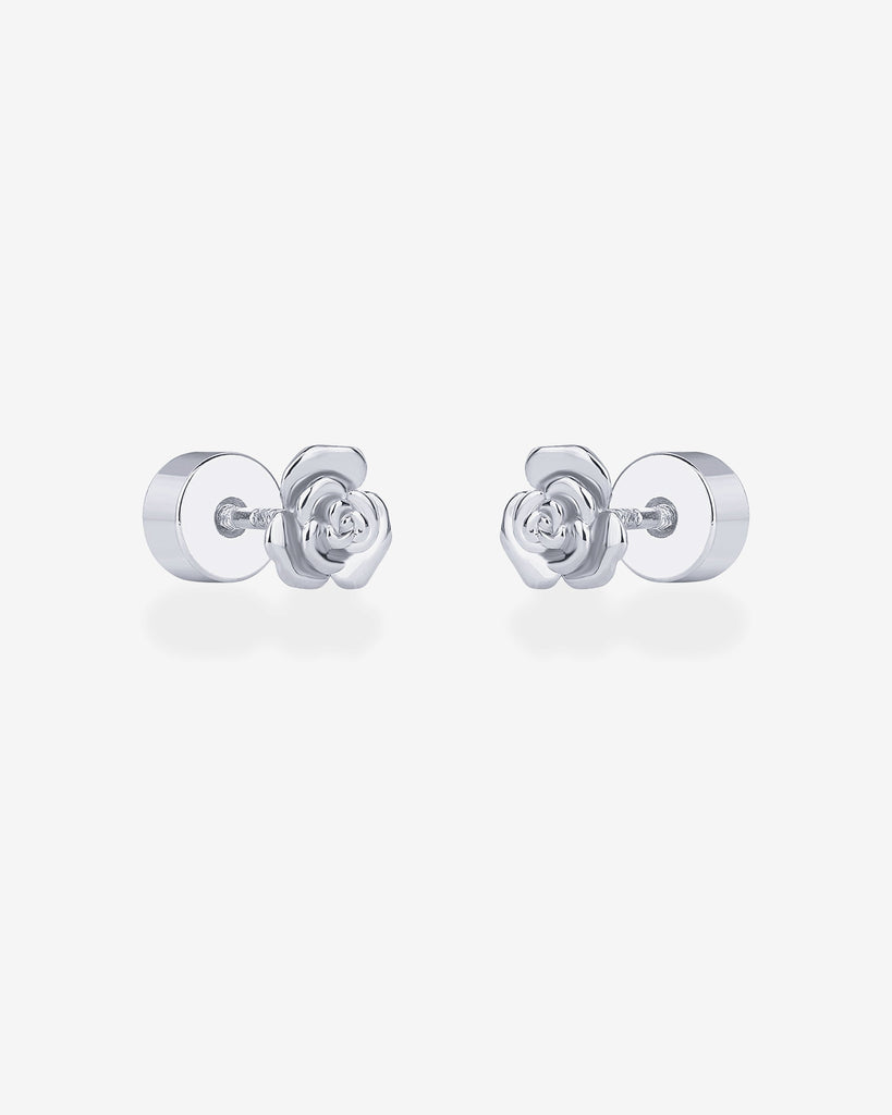 Rosette Studs #Variant_White Gold  