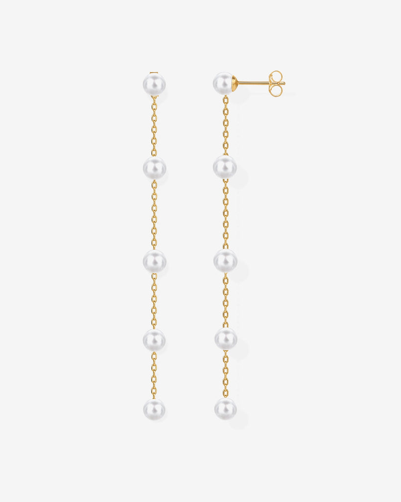 Multi Pearl Drop Earrings #Variant_Yellow Gold  