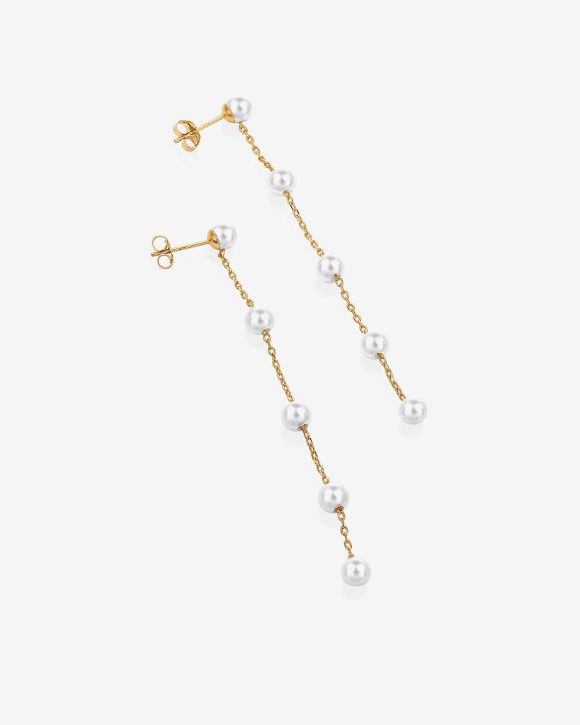 Multi Pearl Drop Earrings #Variant_Yellow Gold  