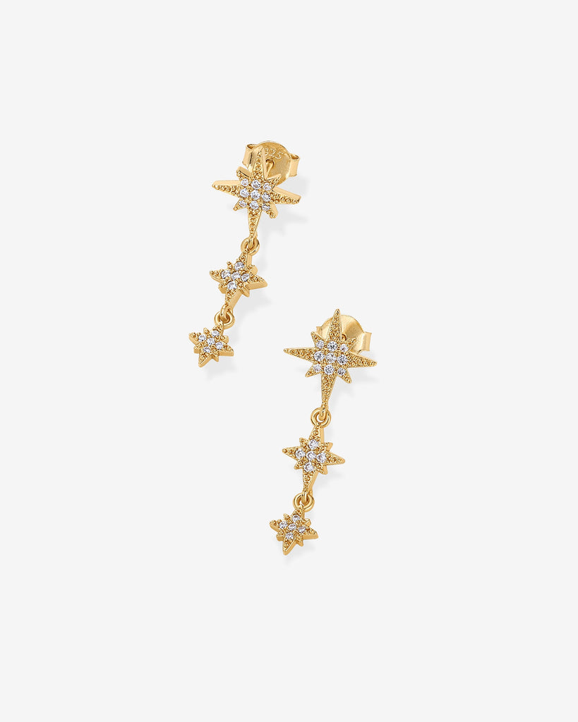 Multi Starburst Drop Earrings #Variant_Yellow Gold  
