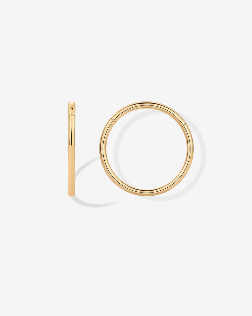 Essential Titanium Clicker Piercings #Variant_Yellow Gold/10 Millimeters/20 Gauge (0.8mm Thick)  