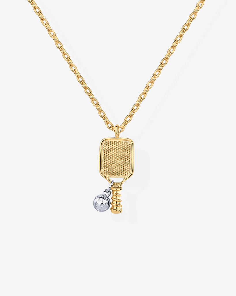 Pickleball Pendant Necklace #Variant_Yellow Gold  