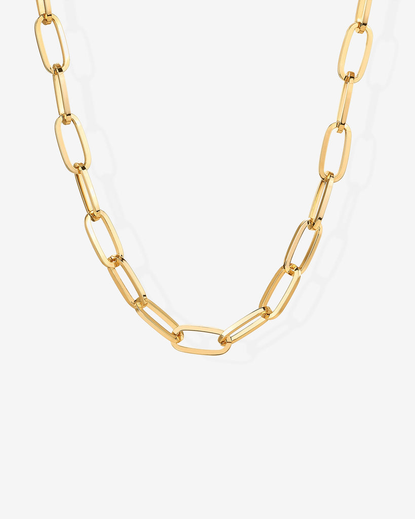 Chunky Paperclip Chain Necklace #Variant_Yellow Gold  