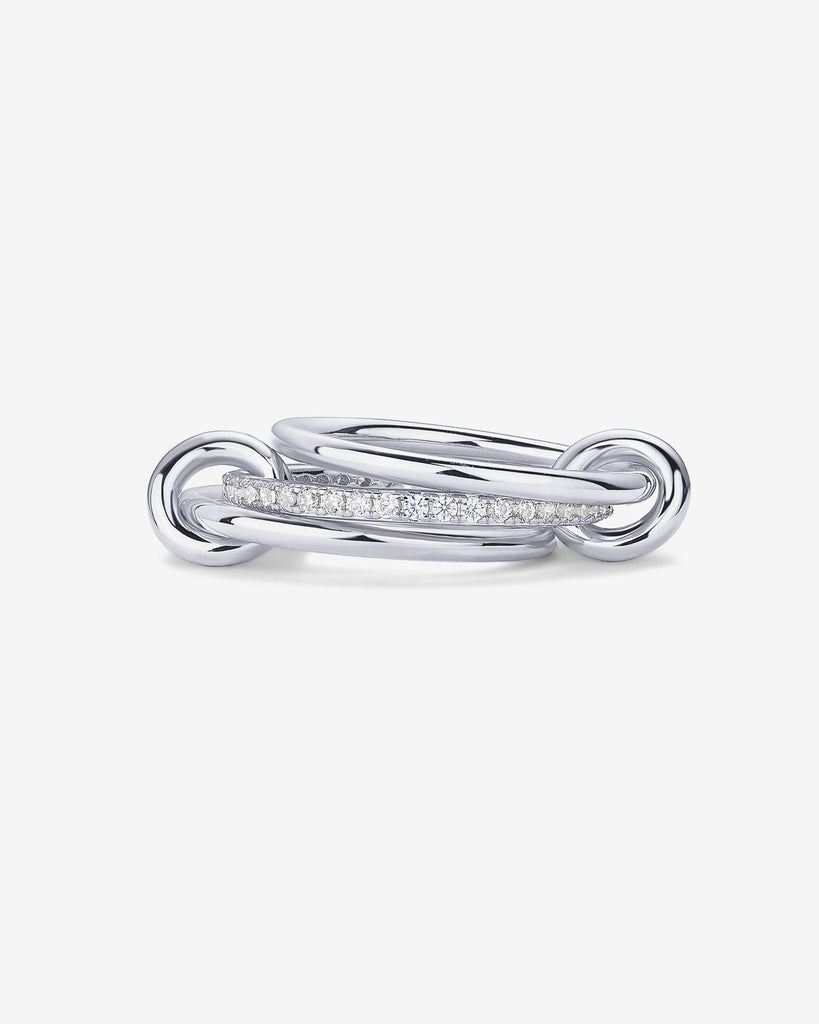 Interlocked Stack-and-Shine Ring #Variant_White Gold  