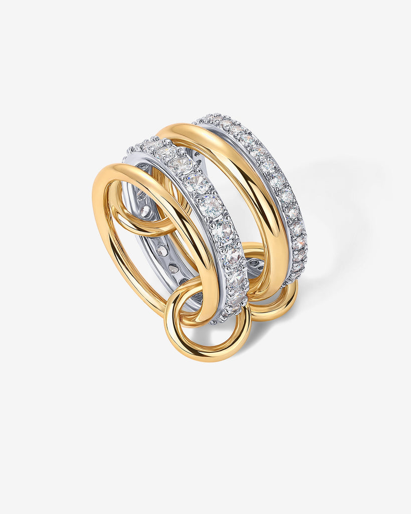 Interlocked Mixed-Metal Shine Ring #Variant_Two-Toned  