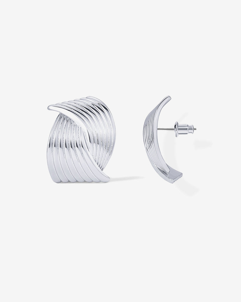 Fan Studs #Variant_White Gold Stud 
