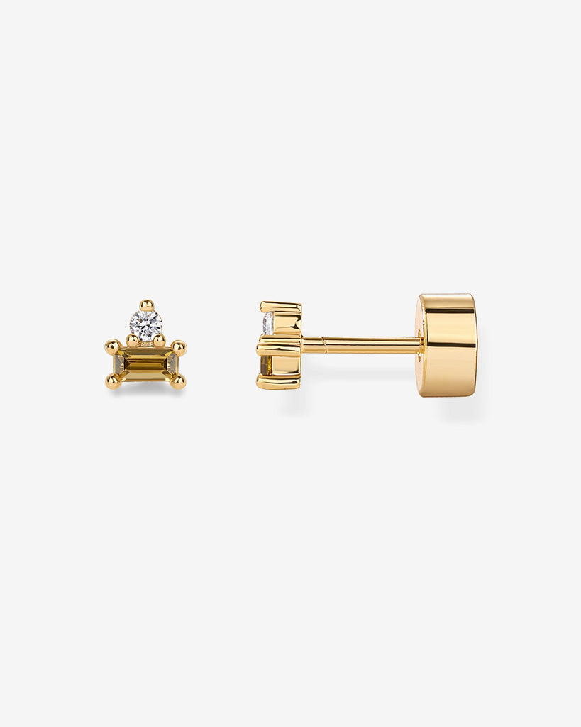 Two-Tone Gemstone Studs #Variant_Yellow Gold/August Flat Backs 