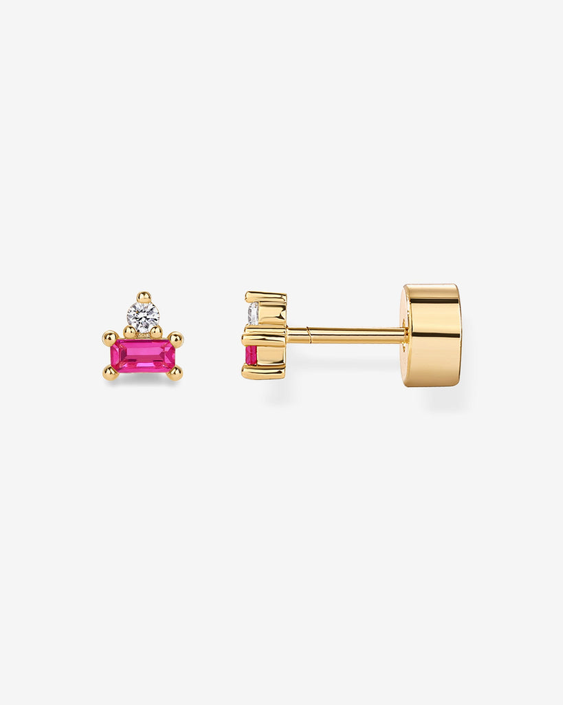 Two-Tone Gemstone Studs #Variant_Yellow Gold/July Flat Backs 