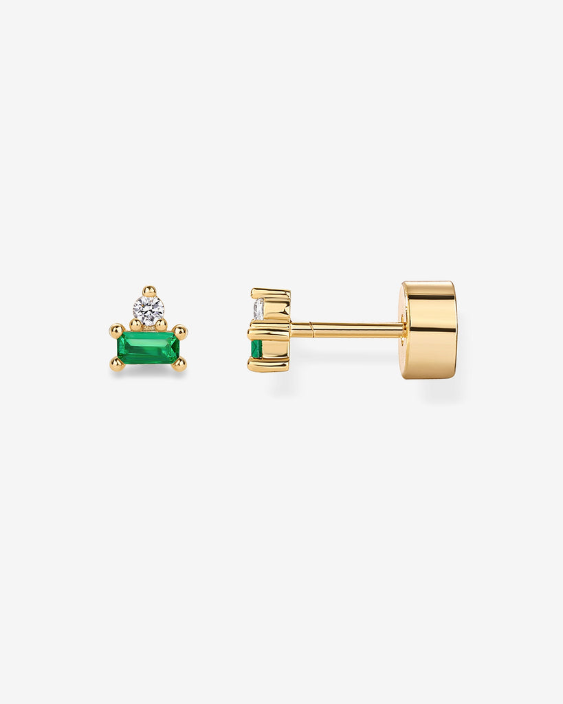 Two-Tone Gemstone Studs #Variant_Yellow Gold/May Flat Backs 