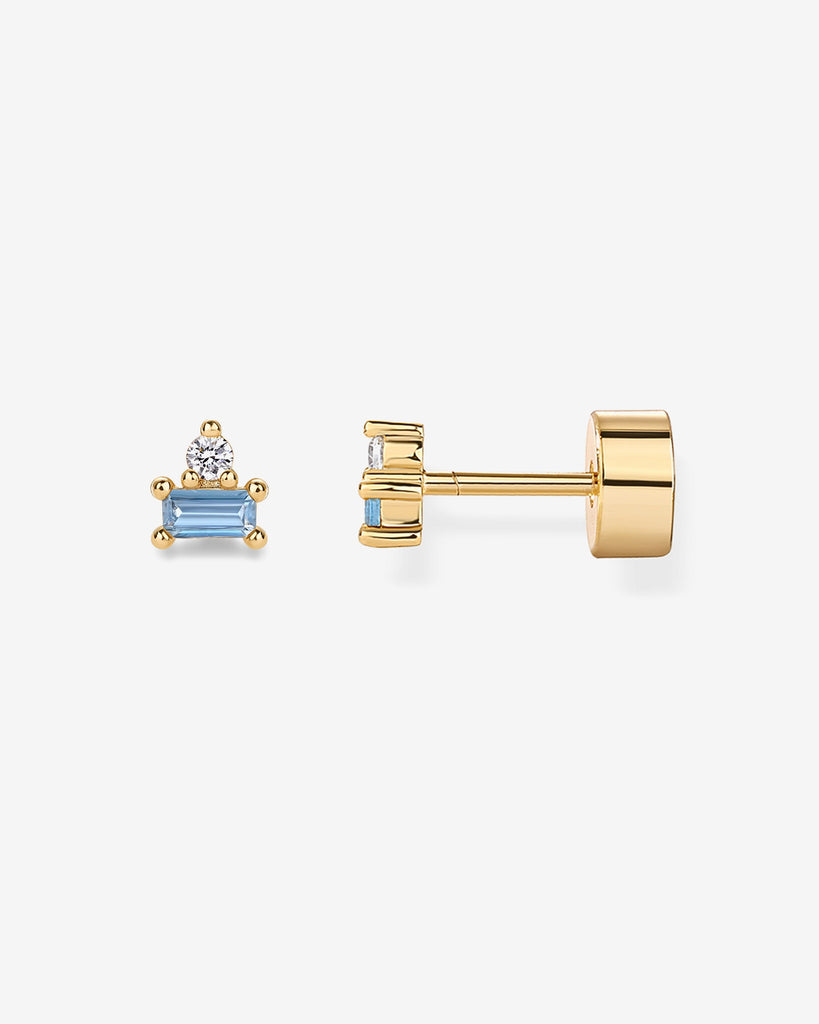 Two-Tone Gemstone Studs #Variant_Yellow Gold/March Flat Backs 
