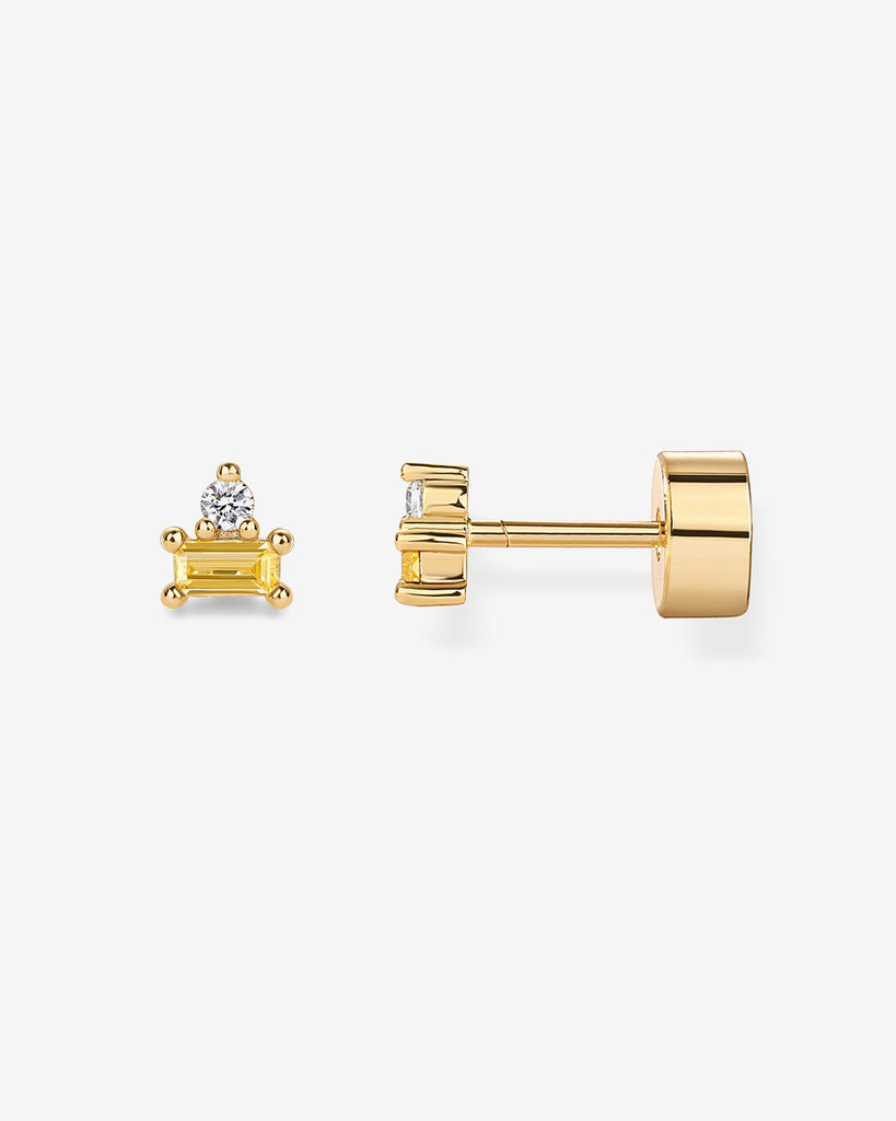 Two-Tone Gemstone Studs #Variant_Yellow Gold/November Flat Backs 