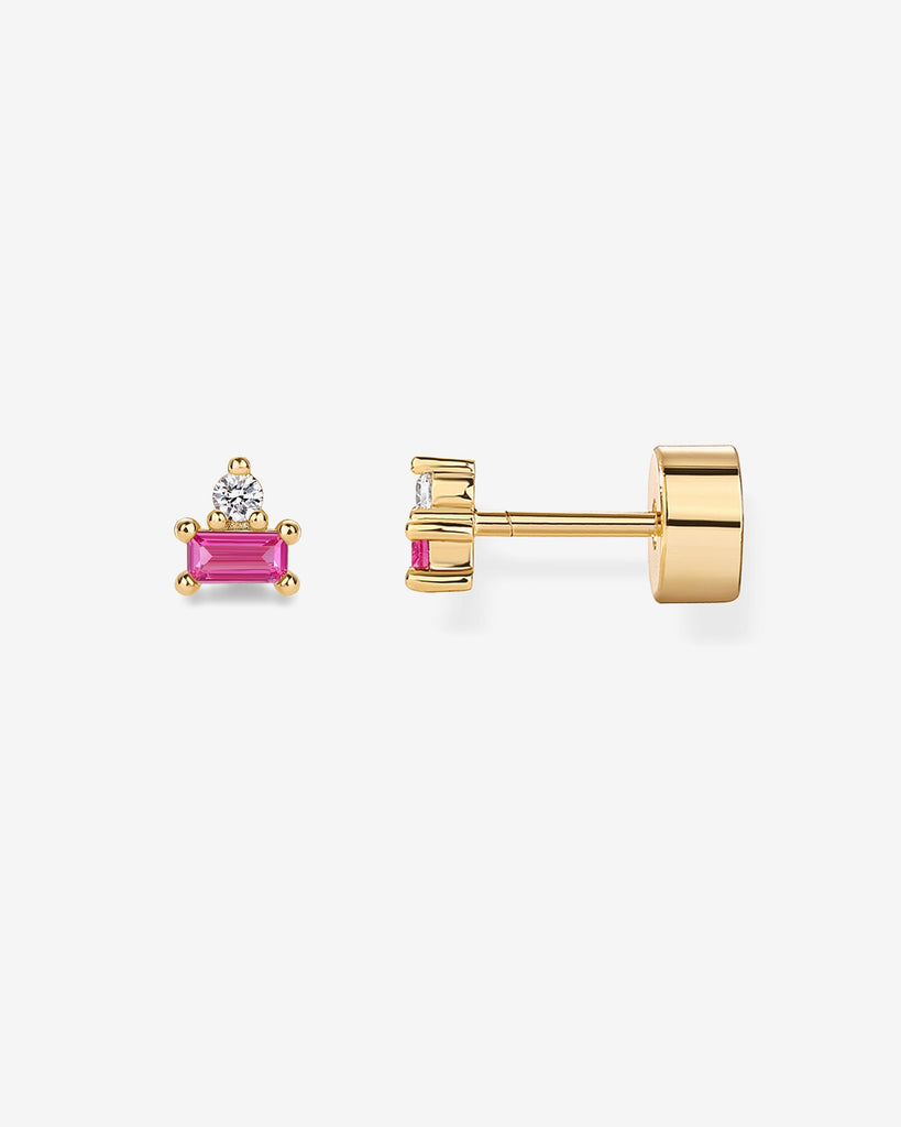 Two-Tone Gemstone Studs #Variant_Yellow Gold/October Flat Backs 