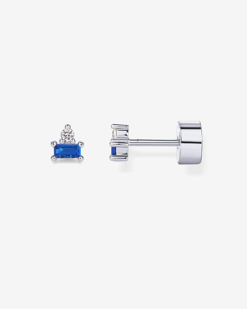 Two-Tone Gemstone Studs #Variant_White Gold/September Flat Backs 